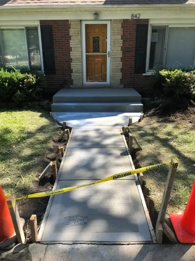 Completed concrete project