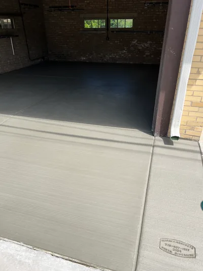 Completed concrete project