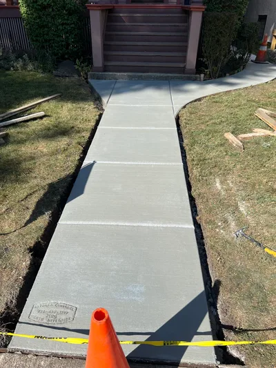 Completed concrete project