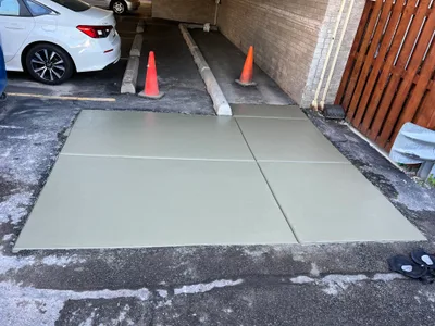 Completed concrete project